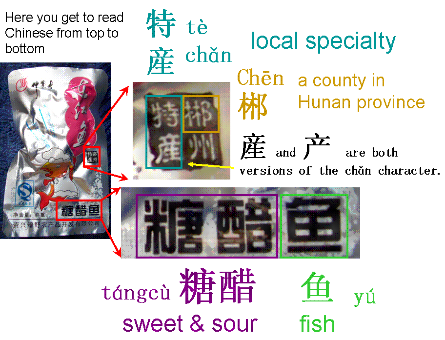 Picture of Chen Sweet and Sour Fish snacks label