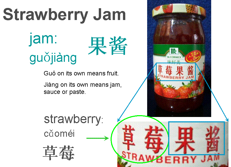 Picture of strawberry jam label